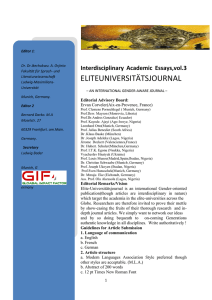 Interdisciplinary Academic Essays vol 3