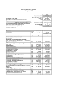 Форма №2 "Отчет о прибылях и убытках" за 1 полугодие 2008 г.