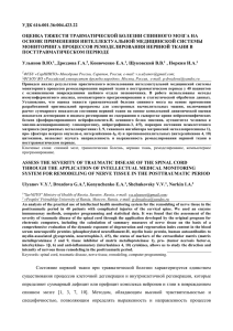 УДК 616-001.36:004.423.22 ОЦЕНКА ТЯЖЕСТИ ТРАВМАТИЧЕСКОЙ БОЛЕЗНИ СПИННОГО МОЗГА НА