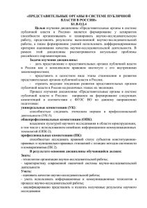 представительные органы в системе публичной власти в россии