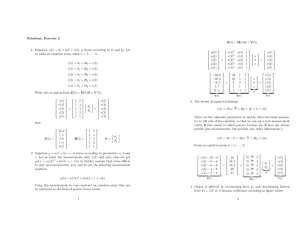 кспыь срв   э ж × ¾ уы ь ср z(k) = θ1 + θ2k + v(k)¸ × п р ж сж