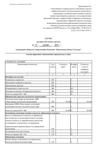 Расчет собственных средств управляющей компании на 31.12