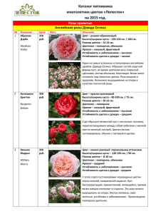 Каталог питомника многолетних цветов «Лепесток» на 2015 год.