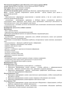 Методическая разработка урока биологии для 6 класса в рамках