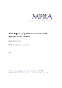 The impact of globalization on social management process