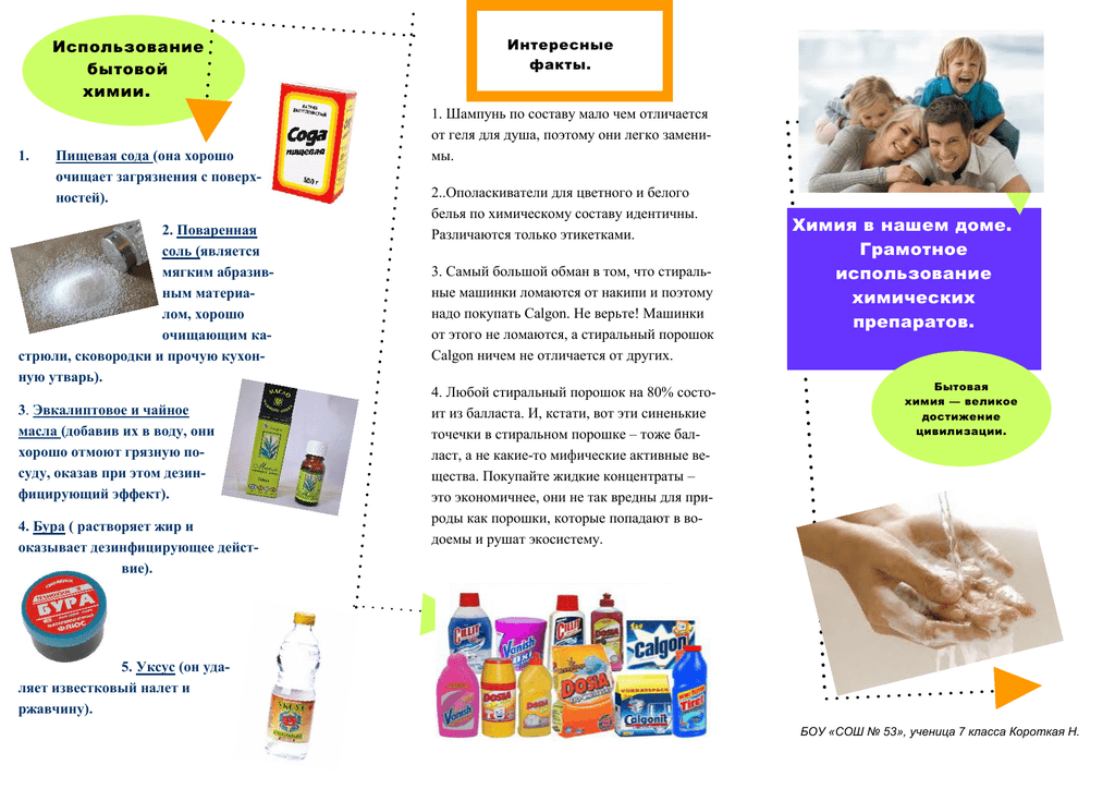 Бытовая химия в нашем доме и альтернативные способы уборки проект презентация