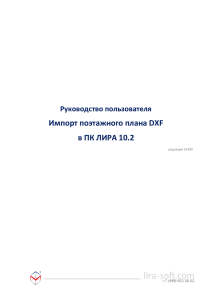 Импорт поэтажного плана DXF в ПК ЛИРА 10.2