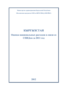 Оценка национальных расходов в связи со СПИДом