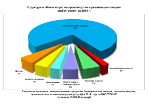 Структура и объем затрат на производство и - ОАО "ТГК-16"