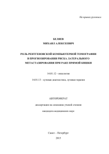 На правах рукописи БЕЛЯЕВ МИХАИЛ АЛЕКСЕЕВИЧ