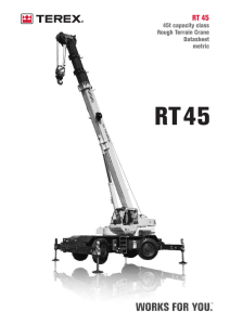 45t capacity class Rough Terrain Crane Datasheet metric
