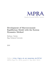 Development of Macroeconomic Equilibrium Model with the