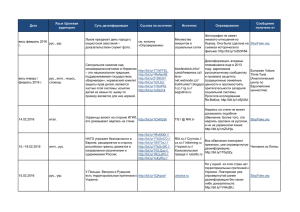 Язык /Целевая Сообщение Дата Суть дезинформации
