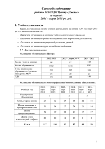 "Диалог" за период 2014 - март 2015 учебного года