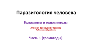 Паразитология человека