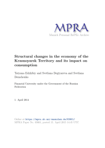 MPRA Structural changes in the economy of the consumption