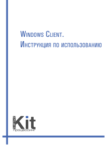 Инструкция по ипользованию Windows Client