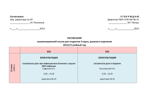 Согласовано Зам. директора по УР И.Г.Кизликов «____» 3 У Т В