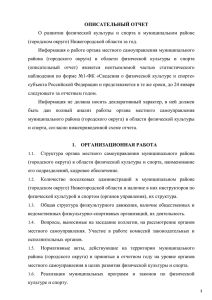 Структура описательного отчета минспорт Нижегородской