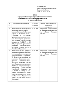 УТВЕРЖДЕН распоряжением Правительства Кировской области от 06.03.2009   № 34