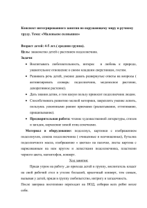 Конспект интегрированного занятия по окружающему миру и ручному