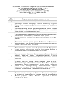 Задания для самостоятельной работы студентов по дисциплине