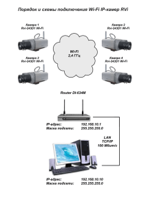 Схема подключения 4-х IP-камер по Wi-Fi