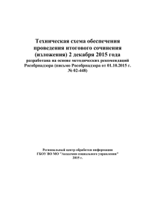 Техническая схема обеспечения проведения итогового сочинения