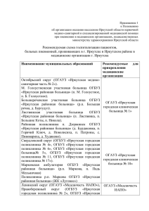 Приложение 1 к положению по маршрутизации по Иркутску