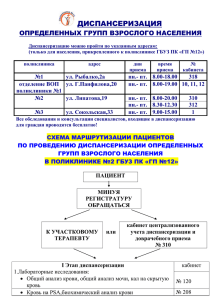 Порядок маршрутизации пациентов при прохождении