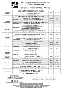 МУ «ГОРОДСКОЙ ДРАМАТИЧЕСКИЙ ТЕАТР»