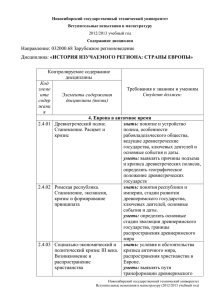2012/2013 учебный год Новосибирский государственный технический университет Вступительные испытания в магистратуру Содержание дисциплин