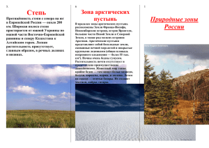 Степь Природные зоны России Зона арктических