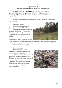Приложение 15. Бланки описания фауны наземных позвоночных