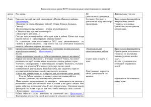 Технологическая карта ИОУЗ (индивидуально-ориентированного занятия). время  Ход урока. ДЕ Деятельность учителя.