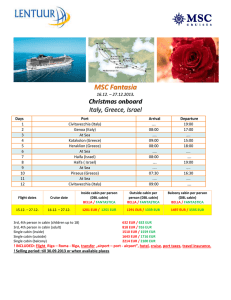 MSC Fantasia 16.12. – 27.12.2013. Christmas onboard Italy, Greece