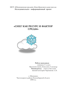 Исследовательско - информационный проект