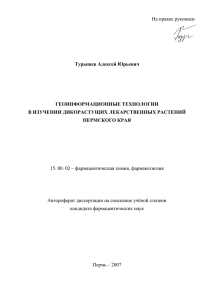 На правах рукописи - Пермская государственная