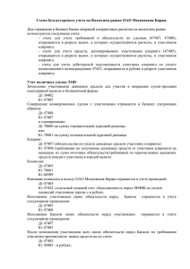 Схема бухгалтерского учета на Валютном рынке ОАО Московск