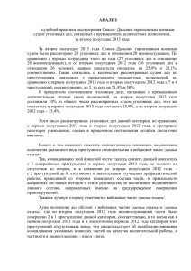 АНАЛИЗ  судебной практики рассмотрения Спасск–Дальним гарнизонным военным