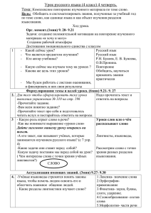 Урок русского языка (4 класс) 4 четверть