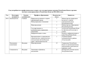 Свод потребности в профессиональных кадрах для