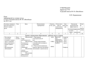 УТВЕРЖДАЮ Директор ГУО «Средняя школа № 10 г.Витебска