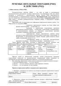 Речемыслительные действия и операции учащихся