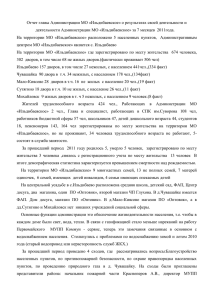 Отчет главы Администрации МО «Ильдибаевское» о