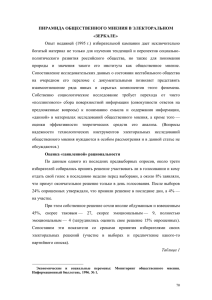 пирамида общественного мнения в электоральном «зеркале