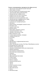 Список экзаменационных препаратов