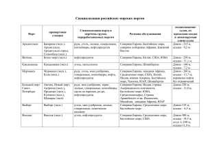 Cпециализация российских морских портов