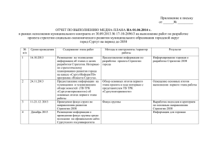 Отчет по выполнению медиа-плана на 01.04.2014 года в рамках