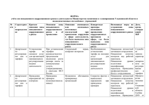 Форма учёта зон повышенного коррупционного риска в